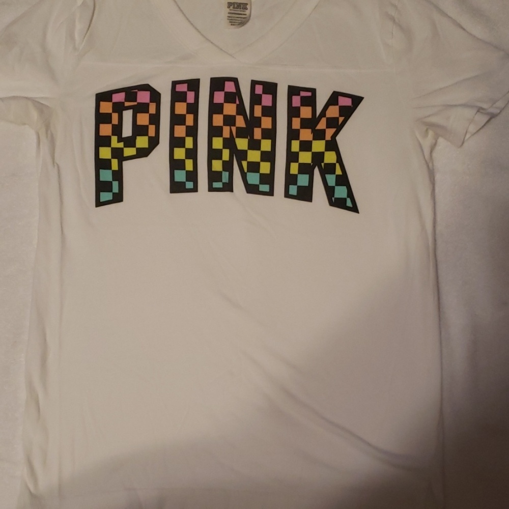Pink VS v neck tee